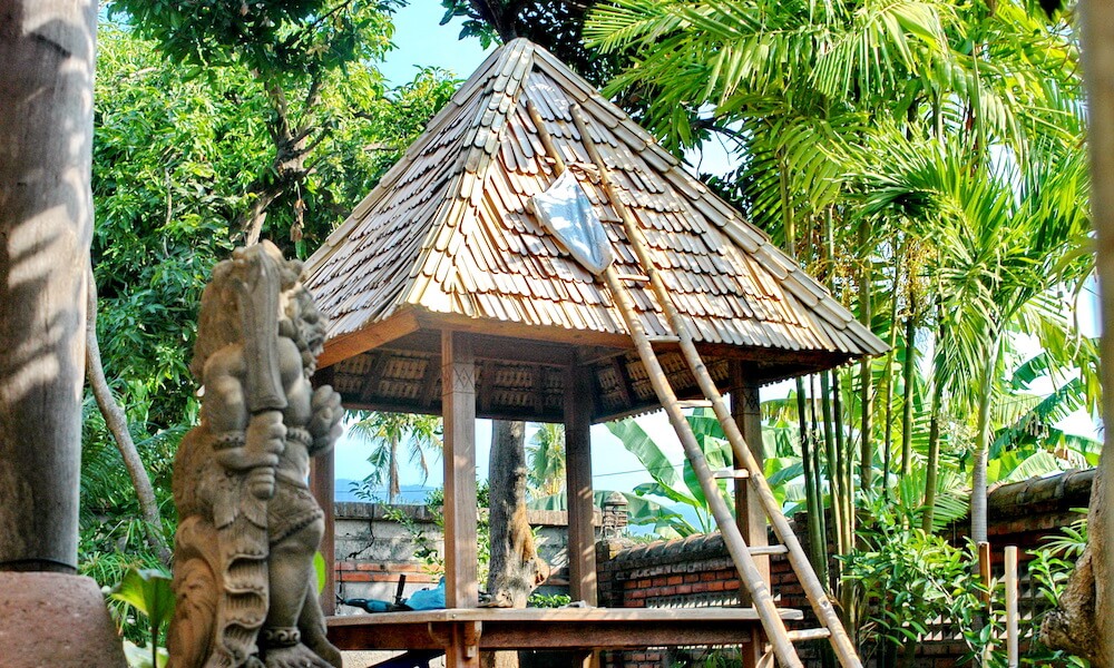 Bamboo Roof in Process